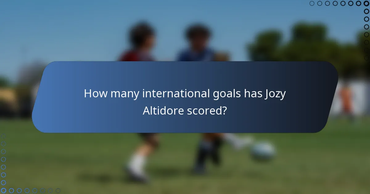 How many international goals has Jozy Altidore scored?