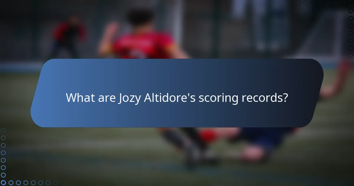 What are Jozy Altidore's scoring records?